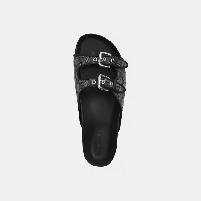 COACH
Two Band Buckle Sandal In Signature Jacquard