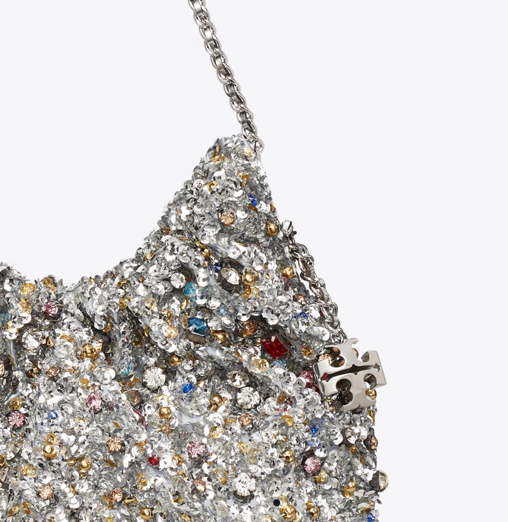 Tory Burch Mini Fleming Embellished Hobo Bag