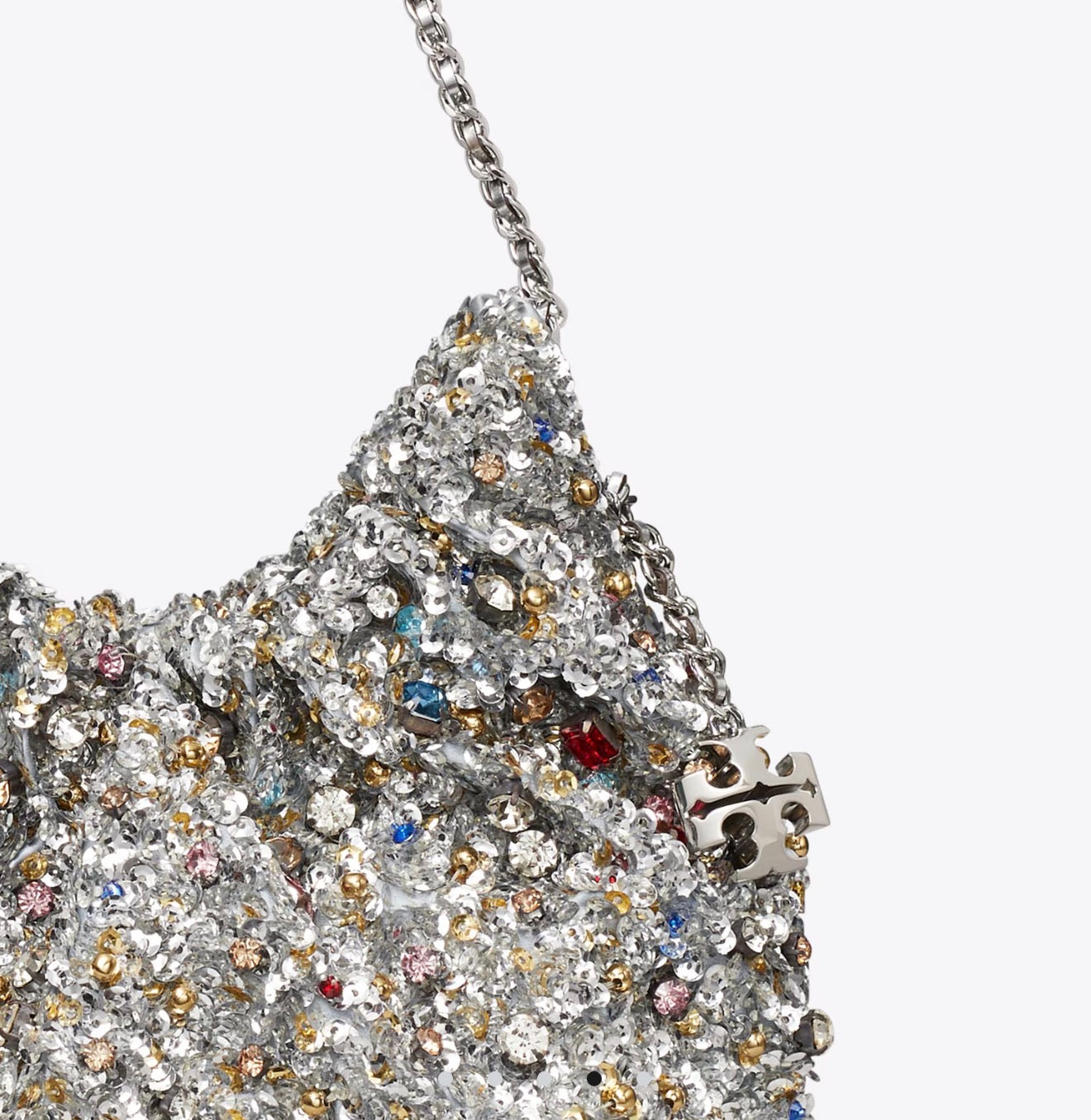 Tory Burch Mini Fleming Embellished Hobo Bag