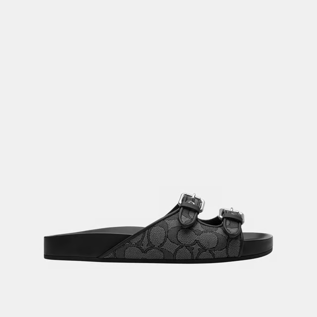 COACH
Two Band Buckle Sandal In Signature Jacquard