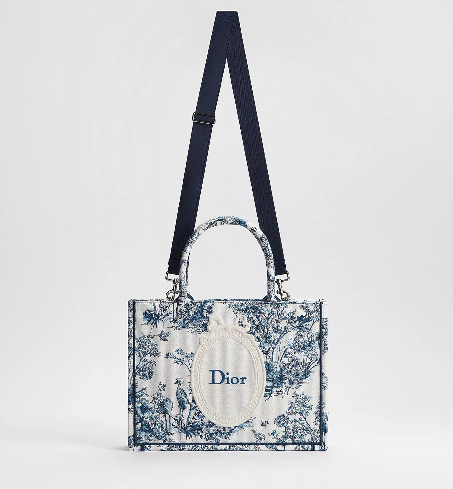 Medium Dior Book Tote with Strap
Blue Toile de Jouy Floral Garden