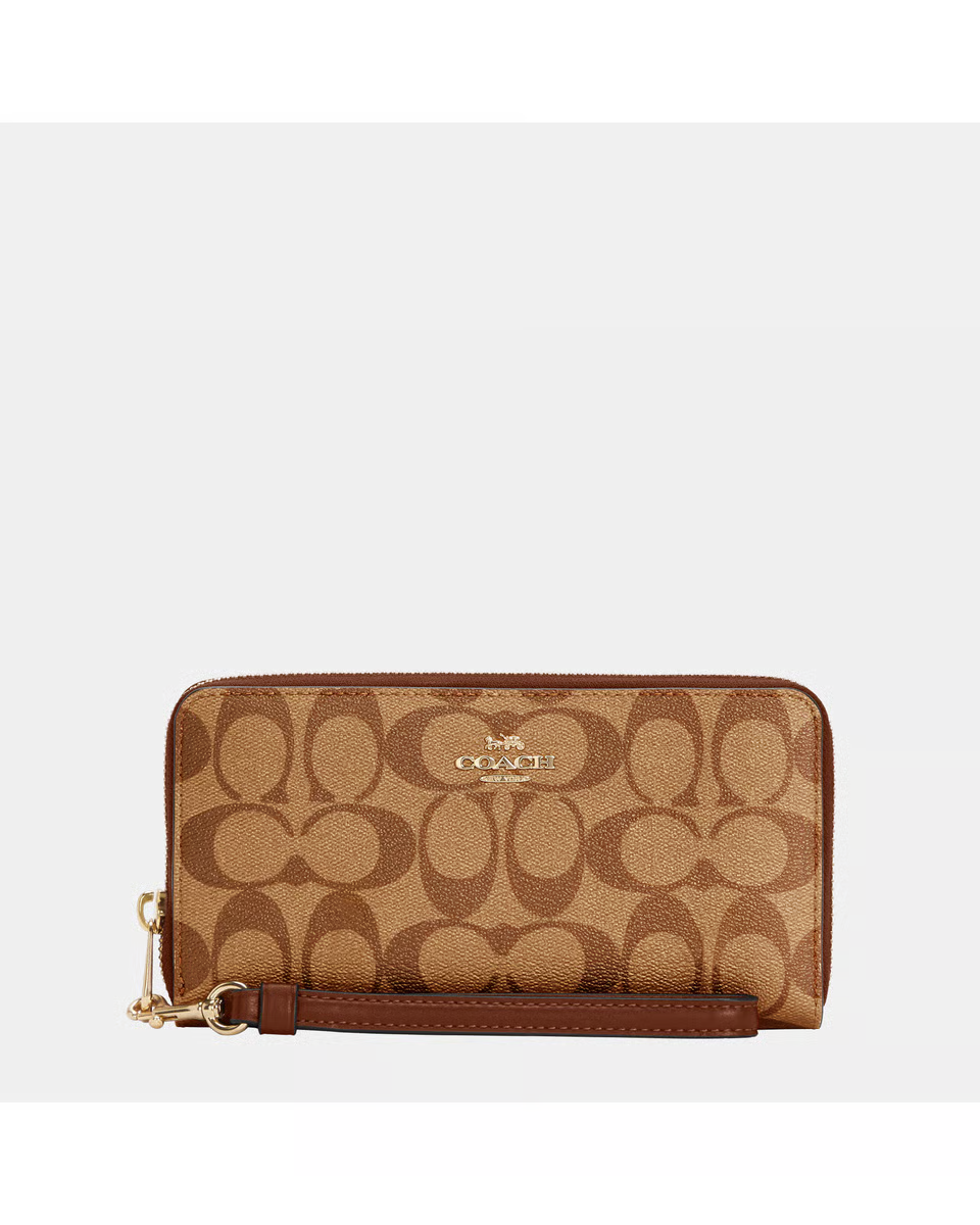 COACH
Long Zip Around Wallet in Signature Canvas