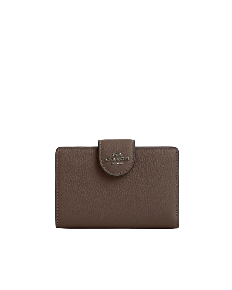 COACH
Medium Corner Zip Wallet in Pebbled Leather