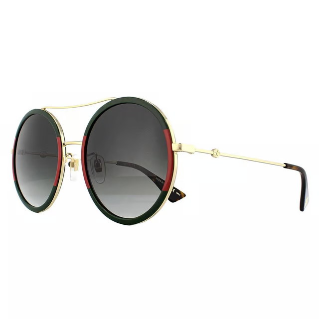GUCCI
Gucci Sunglasses GG0061S 003 Gold Green and Red Green Gradient