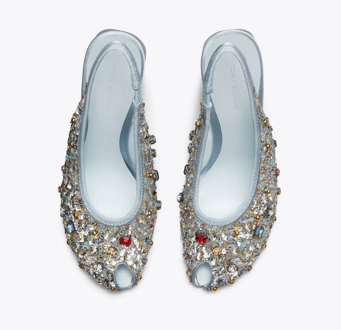 Tory Burch peep-toe slingback pumps
