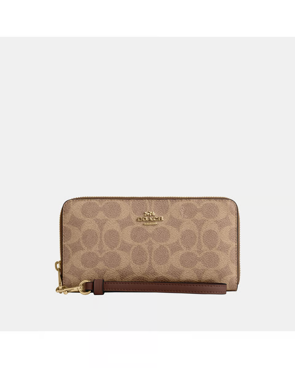 COACH
Long Zip Around Wallet in Signature Canvas