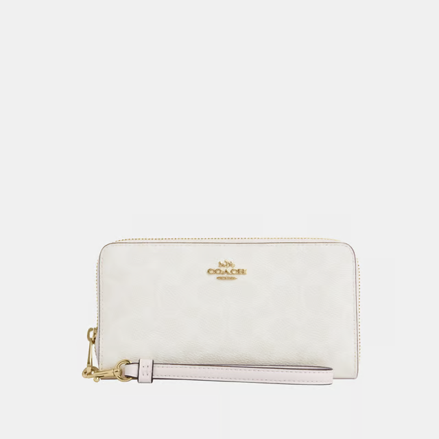 COACH
Long Zip Around Wallet in Signature Canvas