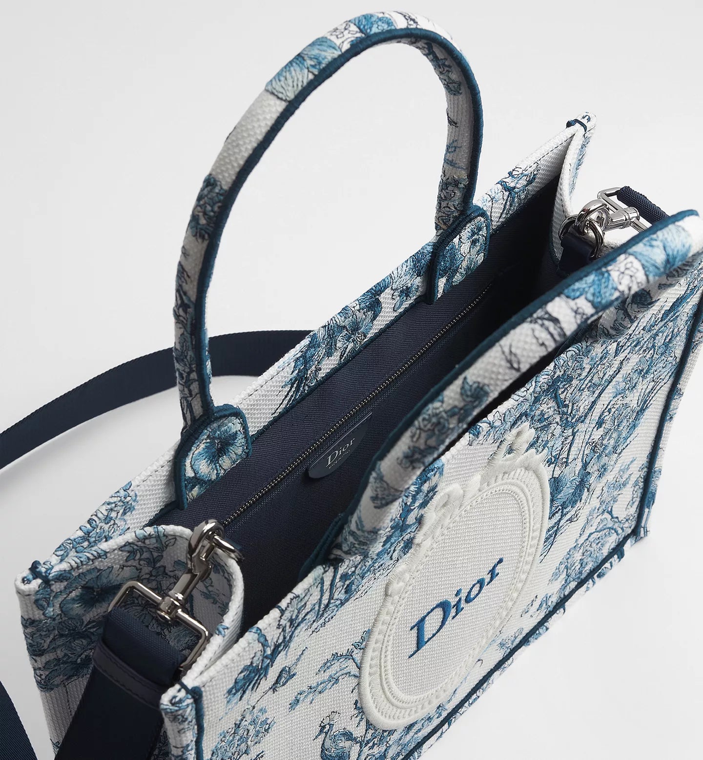 Medium Dior Book Tote with Strap
Blue Toile de Jouy Floral Garden