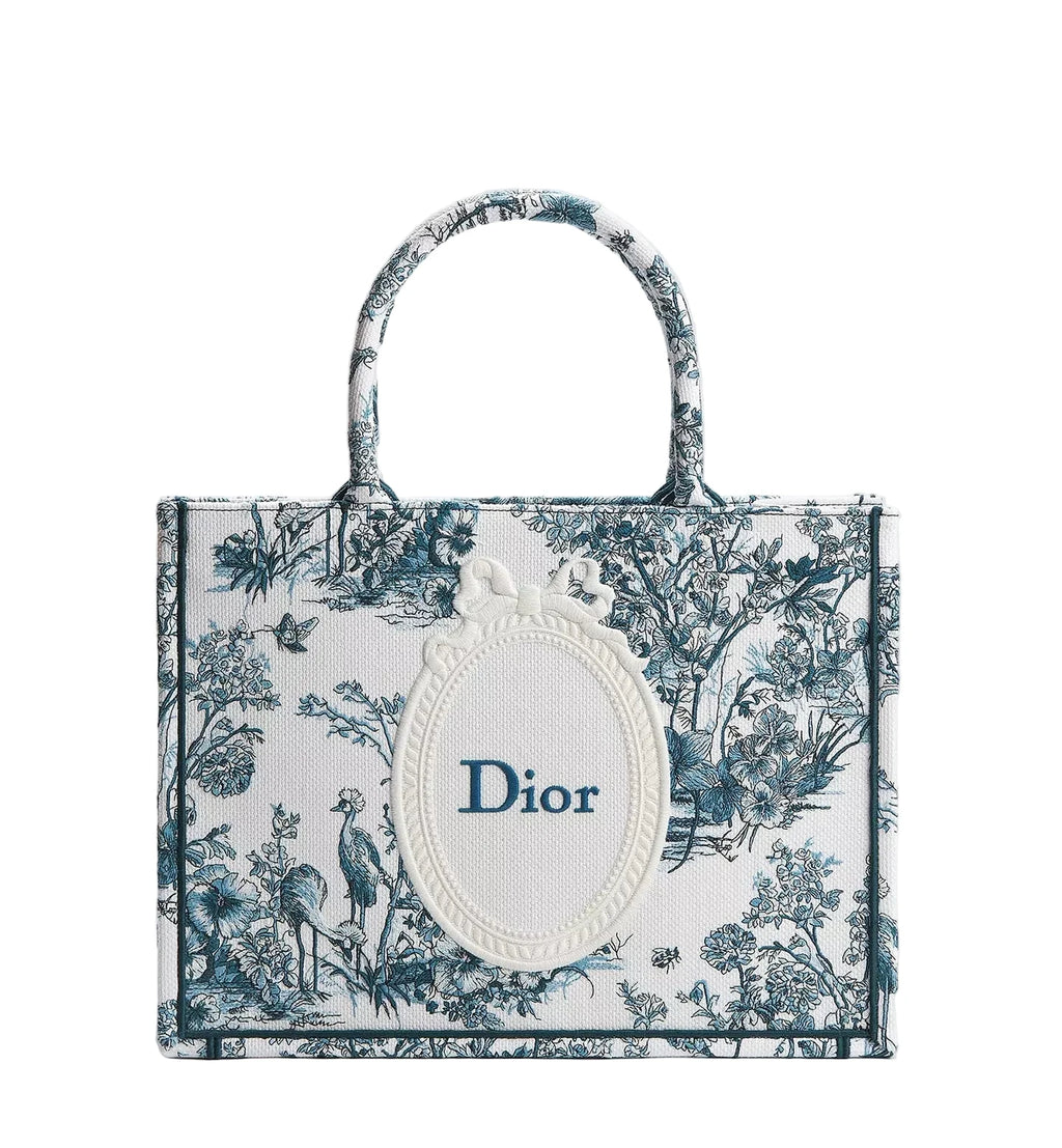 Medium Dior Book Tote with Strap
Blue Toile de Jouy Floral Garden