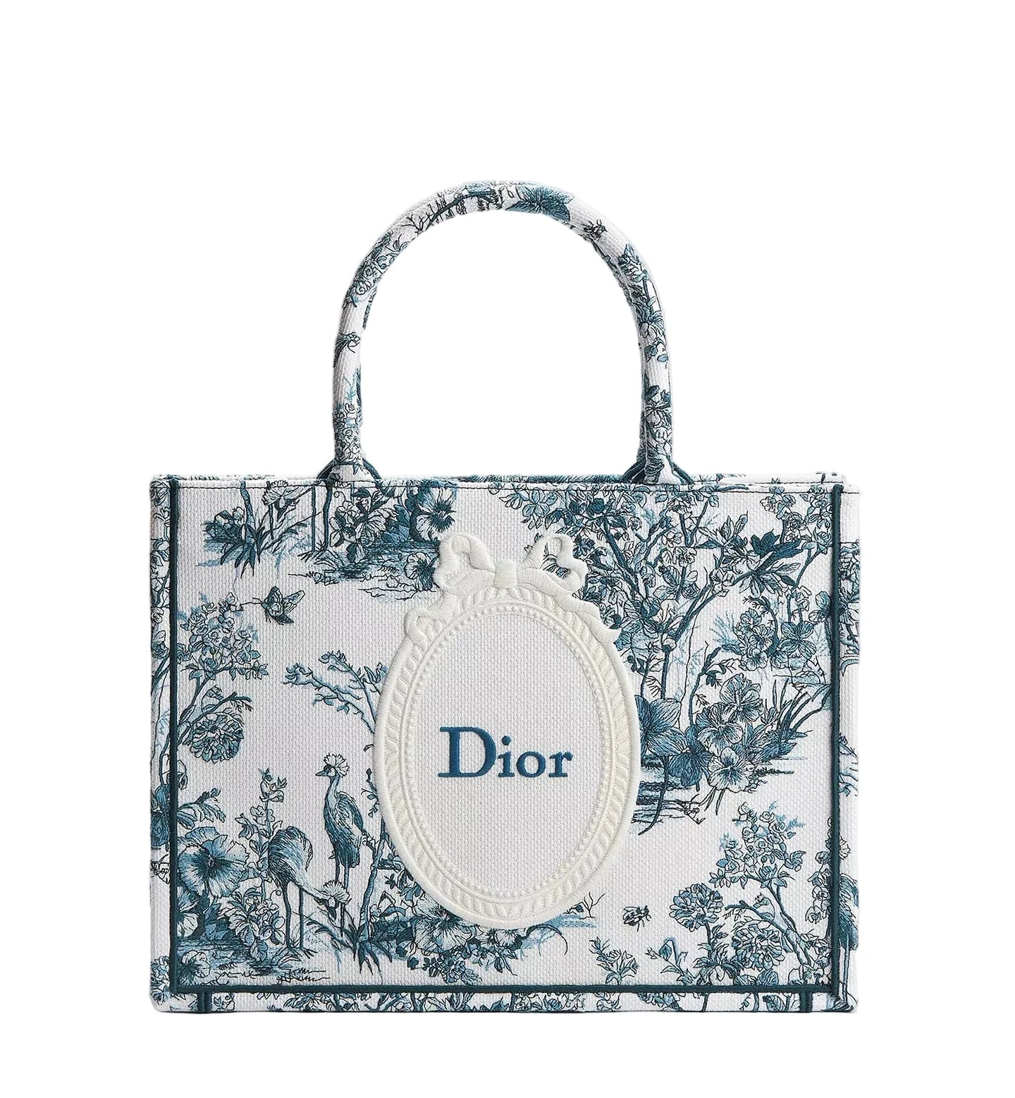 Medium Dior Book Tote with Strap
Blue Toile de Jouy Floral Garden
