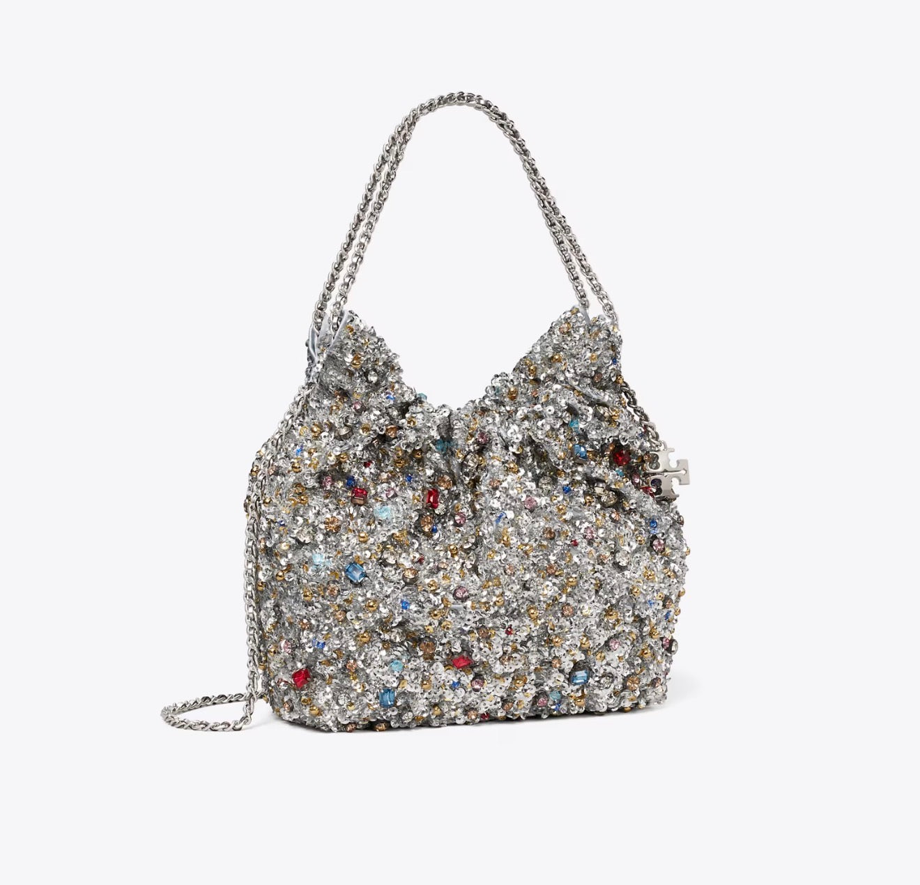 Tory Burch Mini Fleming Embellished Hobo Bag