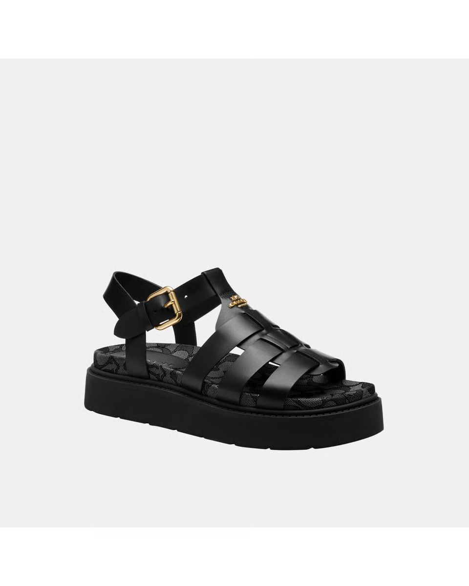 COACH
Lucy Lug Sole Sandal In Signature Jacquard