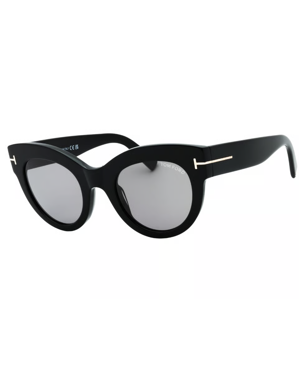 TOM FORD
Tom Ford Lucilla Smoke Mirror Lens Shiny Black Thick Framed Sunglasses