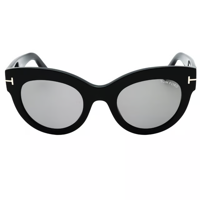 TOM FORD
Tom Ford Lucilla Smoke Mirror Lens Shiny Black Thick Framed Sunglasses